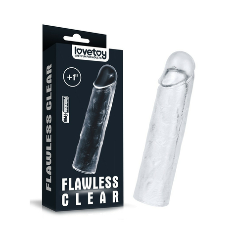 Love toy - flawless clear penis sleeve + 2.5 cm