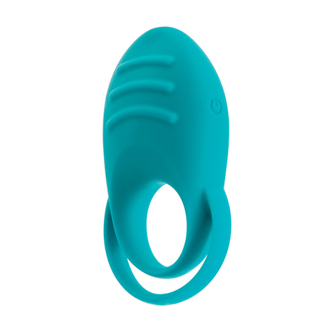 Dual cock ring - turquoise
