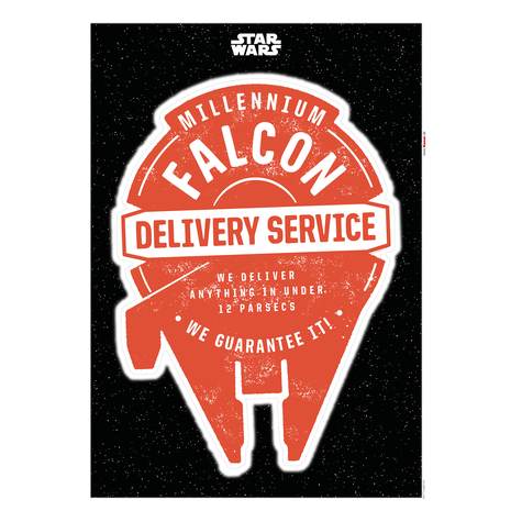 Autocollant mural - star wars delivery service - taille 50 x 70 cm