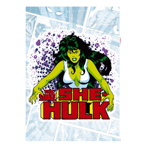 Autocollant mural - she-hulk comic classic - taille 50 x 70 cm