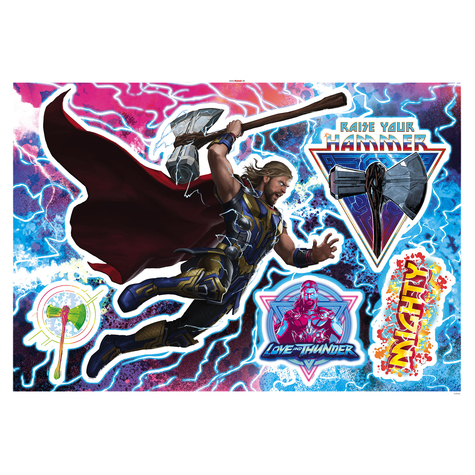 Autocollant mural - thor4 - mighty thor - taille 100 x 70 cm