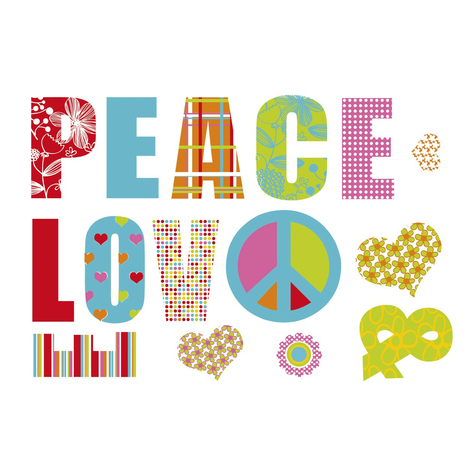 Wall Tattoo - Love And Peace - Size 100 X 70 Cm