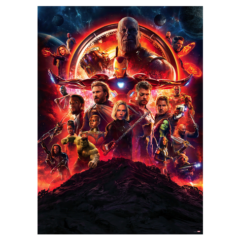 Papier peint photo - avengers infinity war movie poster - taille 184 x 254 cm