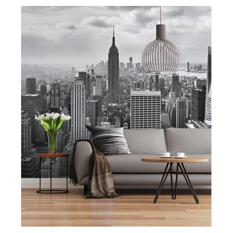 Photomurals  Photo Wallpaper - Nyc Black And White - Size 368 X 254 Cm