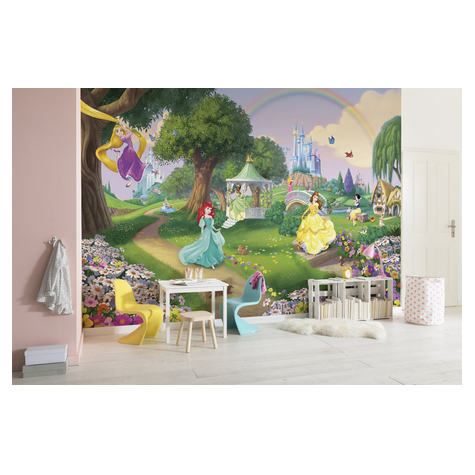 Papier peint photo - disney princess rainbow - taille 368 x 254 cm