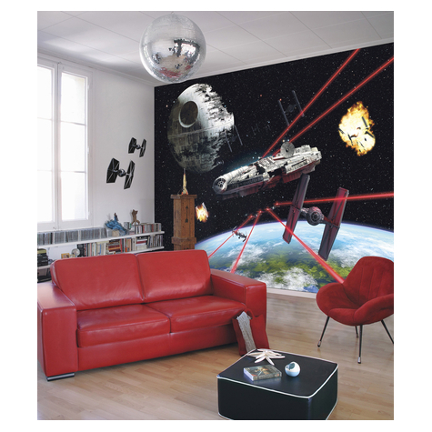 Photomurals  Photo Wallpaper - Star Wars Millennium Falcon - Size 368 X 254 Cm