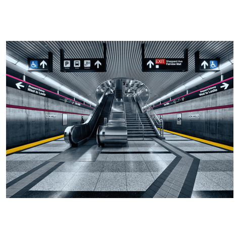 Papier peint photo - subway - taille 368 x 254 cm