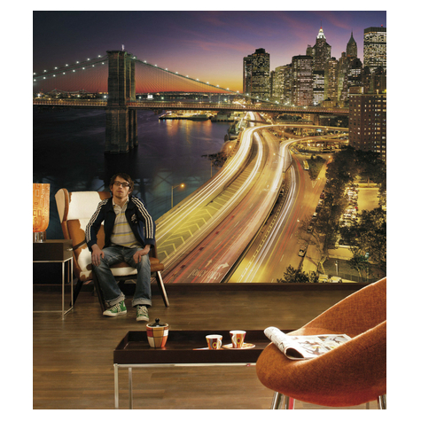 Photomurals  Photo Wallpaper - Nyc Lights - Size 368 X 254 Cm
