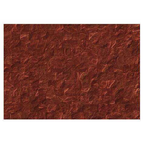 Papier peint photo - red slate tiles - taille 400 x 280 cm