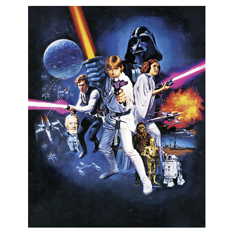 Non-Woven Wallpaper - Star Wars Poster Classic 1 - Size 200 X 250 Cm