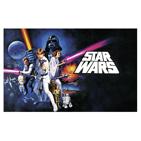 Non-Woven Wallpaper - Star Wars Poster Classic 1 - Size 400 X 250 Cm