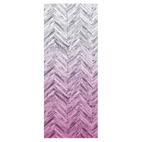 Papier peint photo - herringbone pink panel - taille 100 x 250 cm