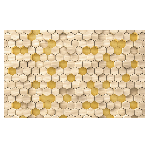 Non-Woven Wallpaper - Woodcomb Birch - Size 400 X 250 Cm
