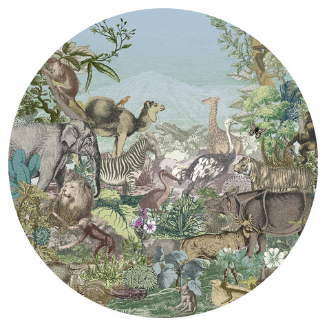 Papier peint photo mural auto-adhésif - animal kingdom - taille 125 x 125 cm