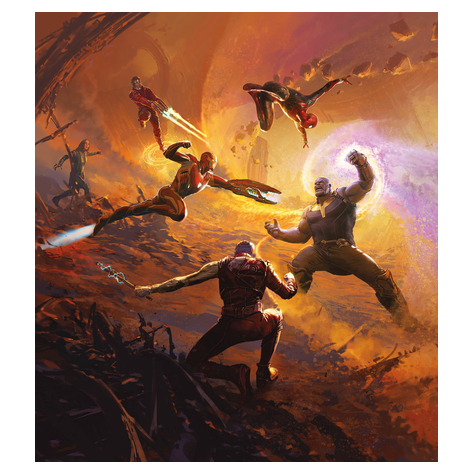 Papier peint photo - avengers epic battle titan - taille 250 x 280 cm