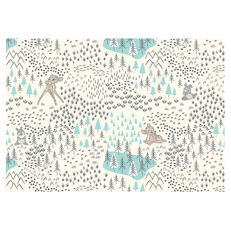 Non-Woven Wallpaper - Bambi Woodland - Size 400 X 280 Cm