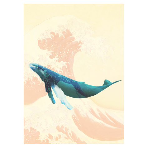 Papier peint photo - whale voyage - dimensions 200 x 280 cm