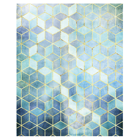 Papier peint photo - mosaïque azzuro - dimensions 200 x 250 cm
