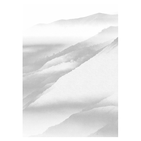 Papier peint photo - white noise mountain - dimensions 200 x 280 cm