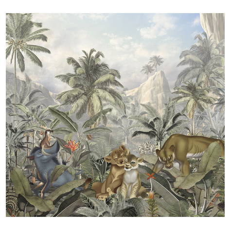 Papier peint photo - collines du roi lion - dimensions 300 x 280 cm