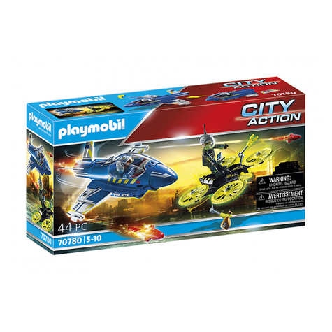 Playmobil city action - police jet poursuite de drones (70780)