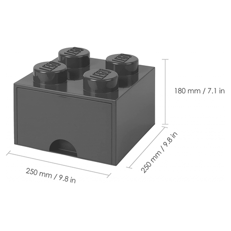 Lego storage brick tiroir 4 noir (40051733)