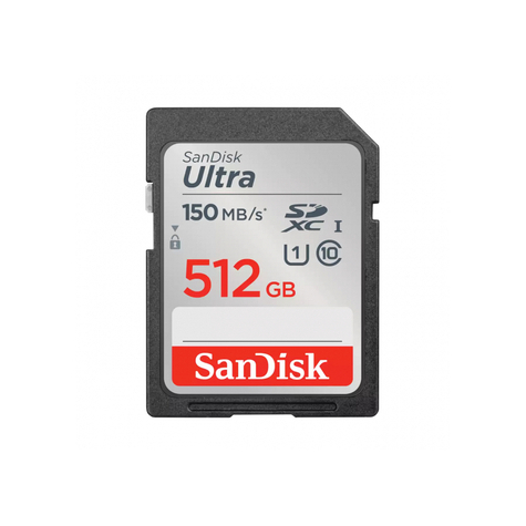 Sandisk ultra 512gb sdxc 150mb/s extended capacity sdsdunc-512g-gn6in