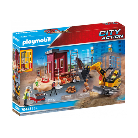 Playmobil city action - mini-excavatrice avec élément de construction (70443)