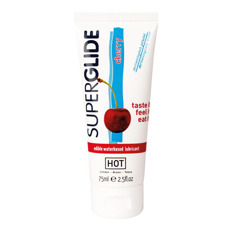 Flavored Lubricant : Hot Superglide Lubr Wb Cherry 75ml