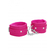 Handschellen:ouch! Plush leather hand cuffs pink