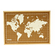 Milimetrado tableau pin carte du monde avec cadre en bois naturel / blanc 70x50 cm