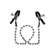 Pinces a seines : nipple clamps silver beaded