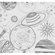 Papier peint photo - cosmos sketch - dimensions 300 x 280 cm