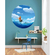 Self-Adhesive Non-Woven Wallpaper / Wall Tattoo - Moana Ocean Is Calling - Size 125 X 125 Cm